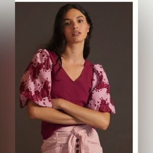 Dolan lace puffy sleeve top / Anthropologie 🩷